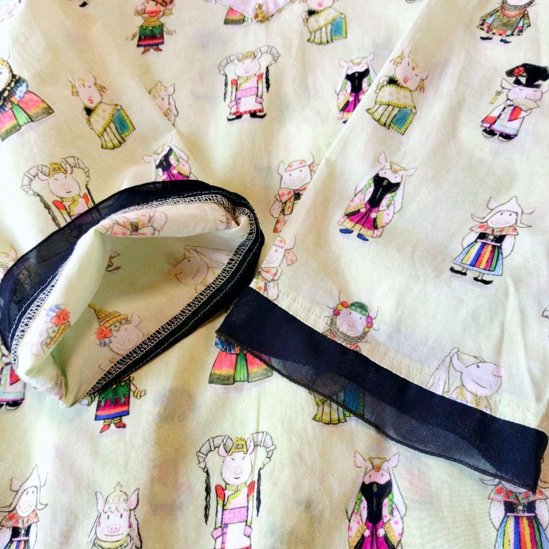 美品✨希少 アルベロベロ チュニック ワンピース 切替 民族柄