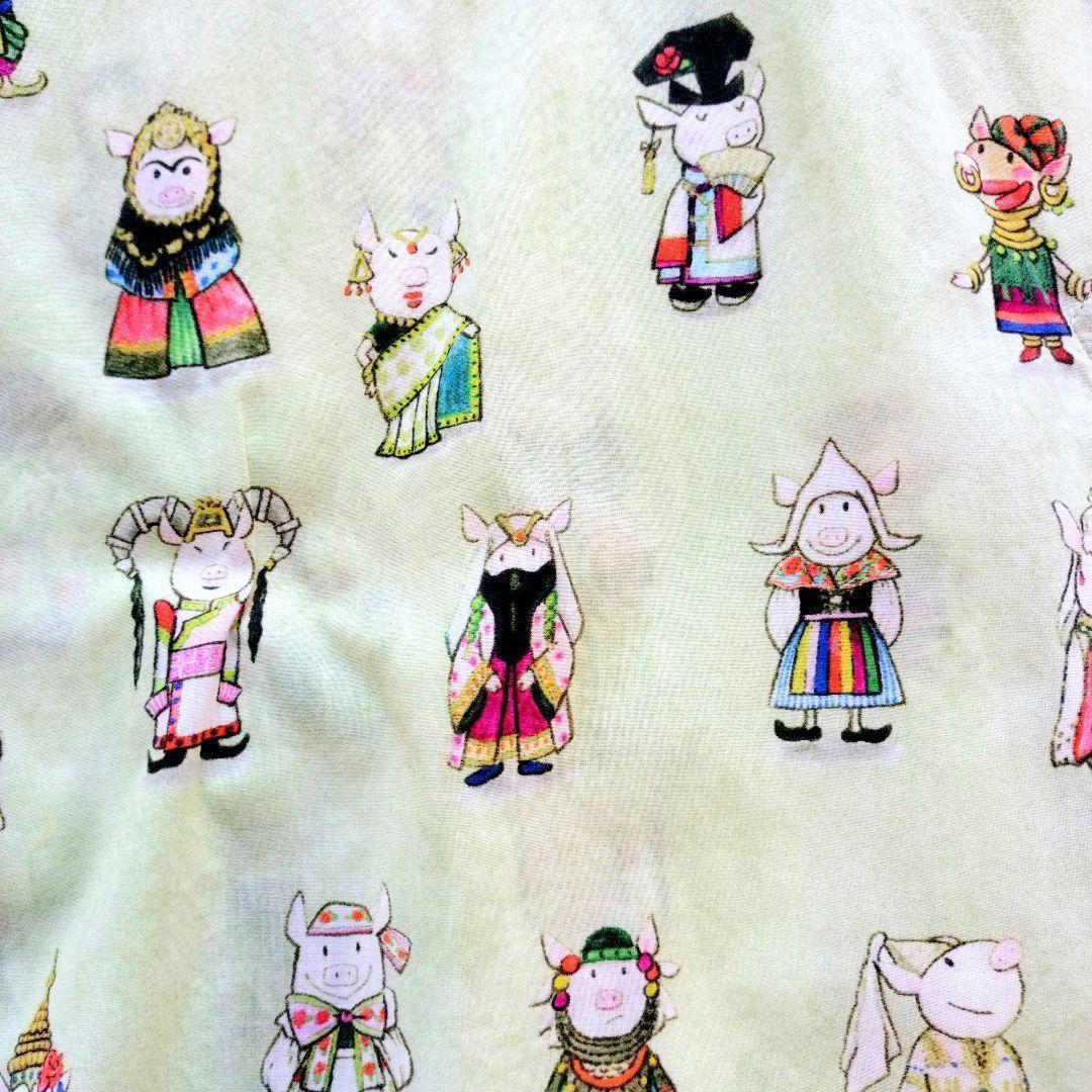 美品✨希少 アルベロベロ チュニック ワンピース 切替 民族柄