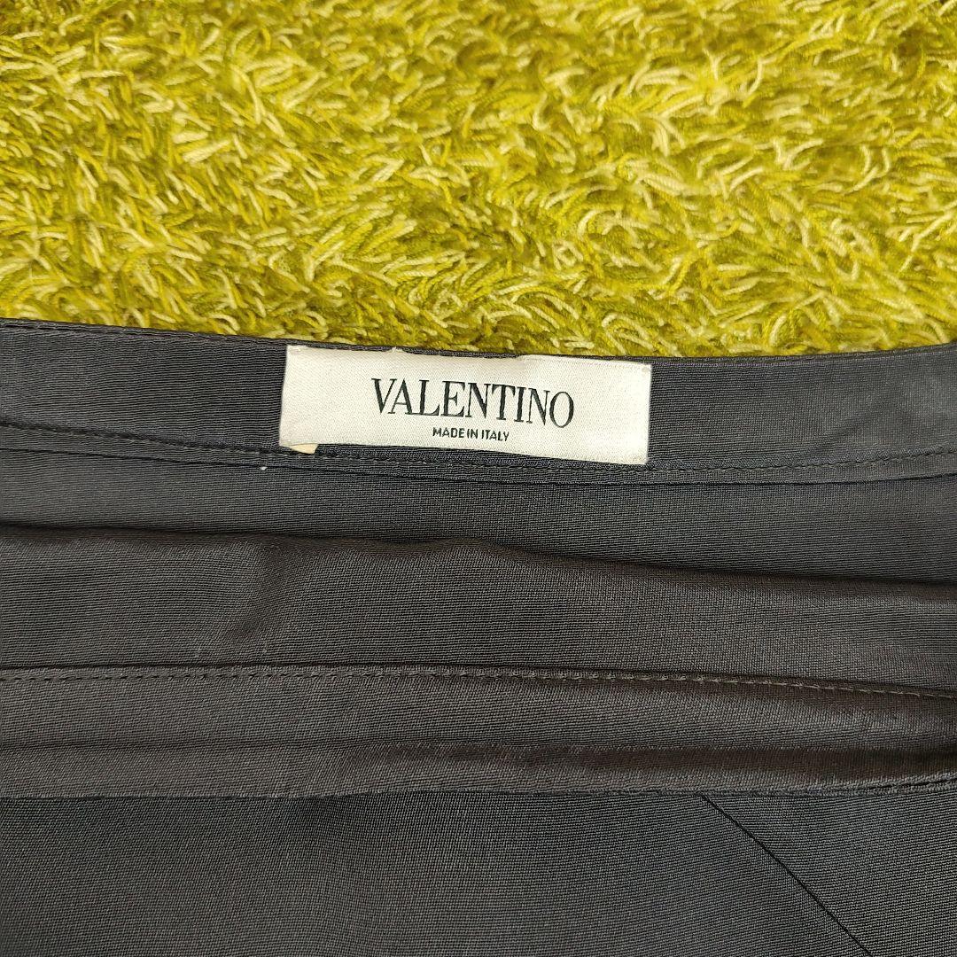 VALENTINO シルク 光沢 チュール レイヤード タイトスカート