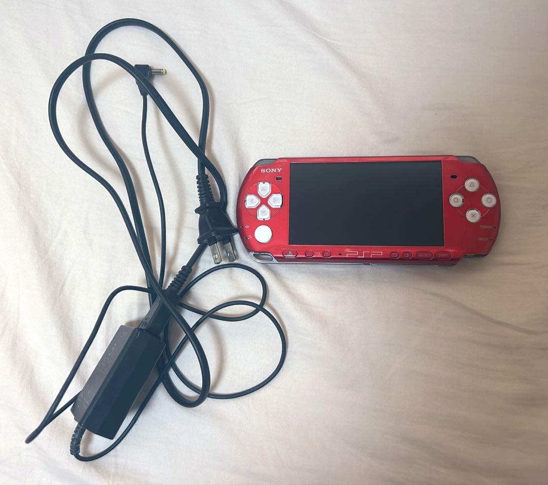 【匿名発送】PSP-3000 本体 レッド 付属品