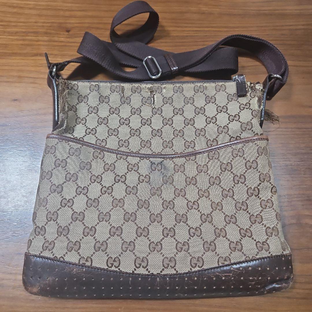 正規 訳あり【GUCCI】メンズ グッチ 四角 スクエア ショルダーバッグ バッグ