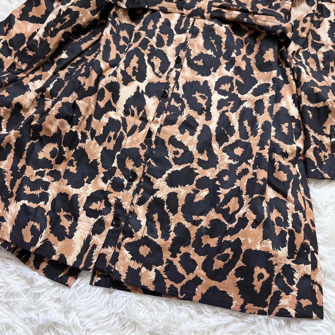 極美品　DVF ダイアンフォンファステンバーグ  ヒョウ柄　トレンチコート　L