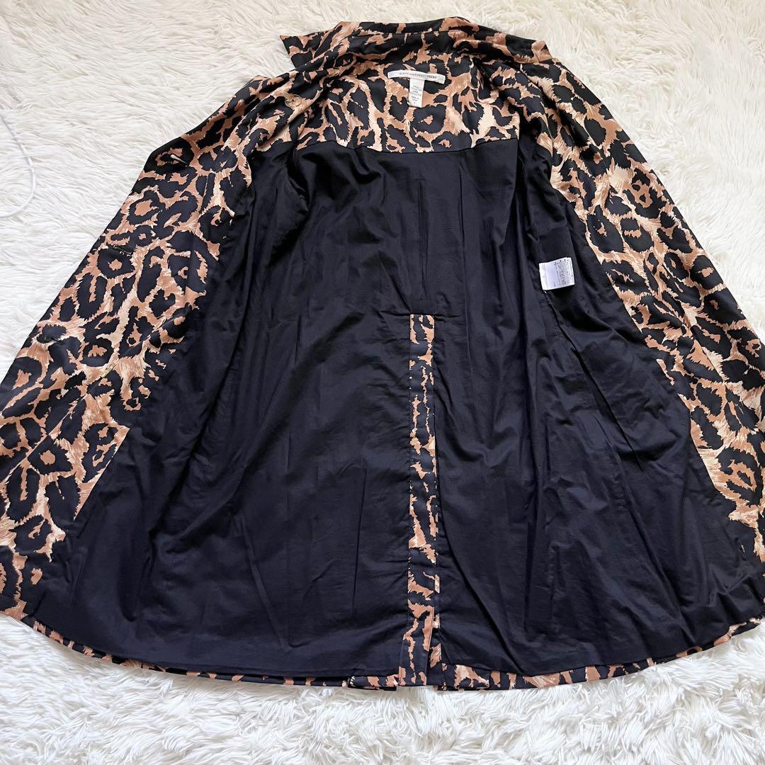 極美品　DVF ダイアンフォンファステンバーグ  ヒョウ柄　トレンチコート　L