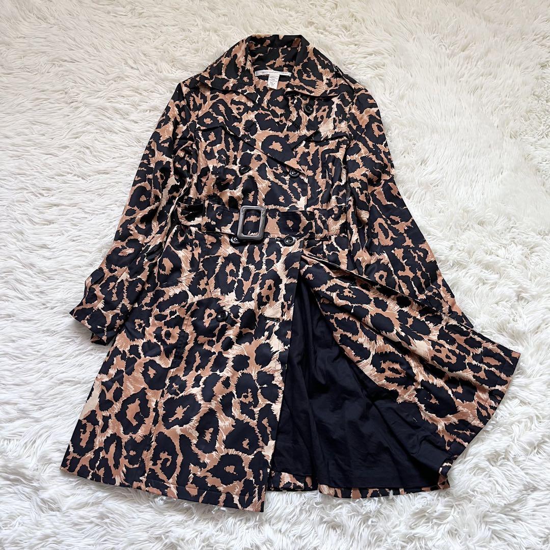極美品　DVF ダイアンフォンファステンバーグ  ヒョウ柄　トレンチコート　L