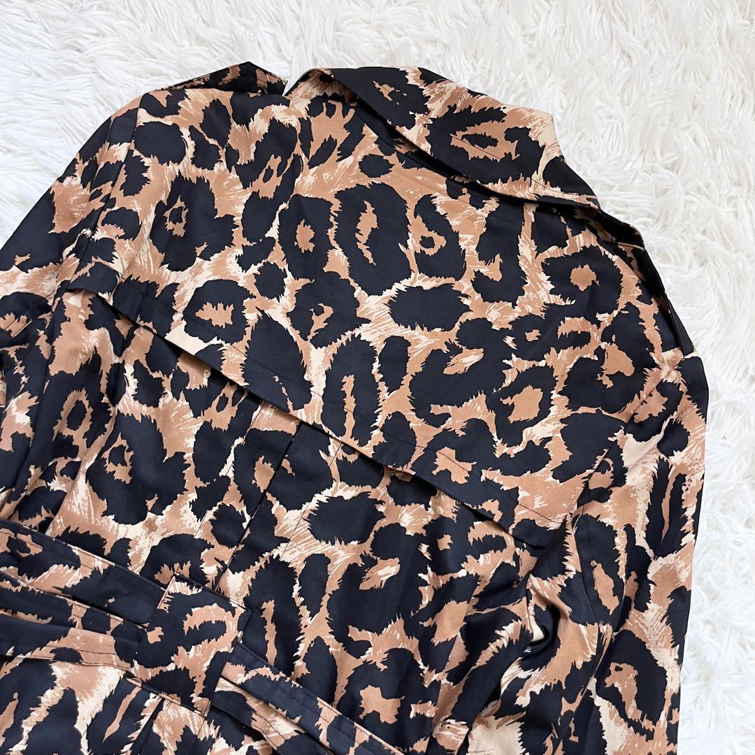 極美品　DVF ダイアンフォンファステンバーグ  ヒョウ柄　トレンチコート　L