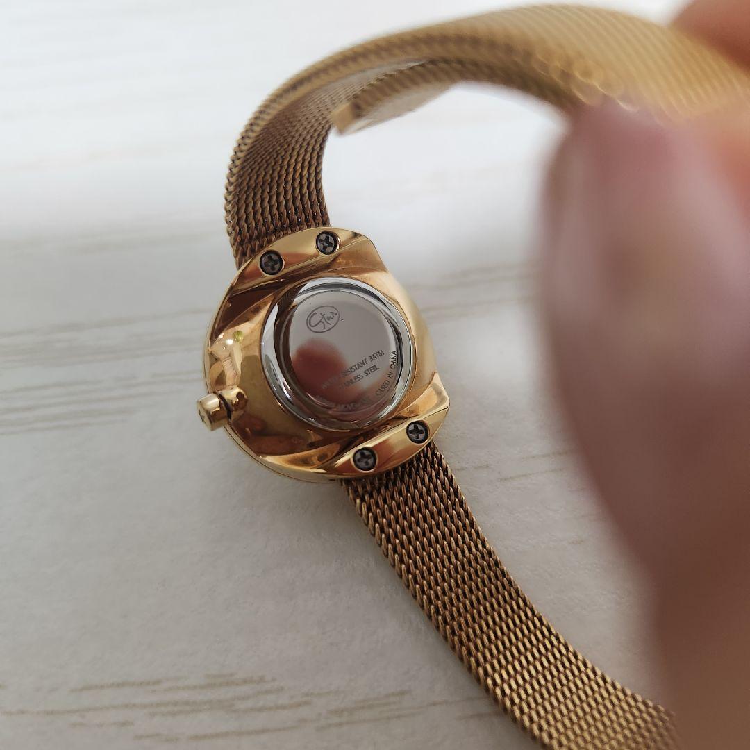 スタージュエリー ピンクゴールド メッシュウォッチ ※used品
