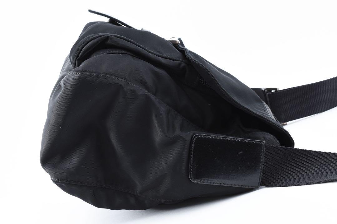 極美品 PRADA プラダ ポコノ ショルダーバッグ ブラック24031301