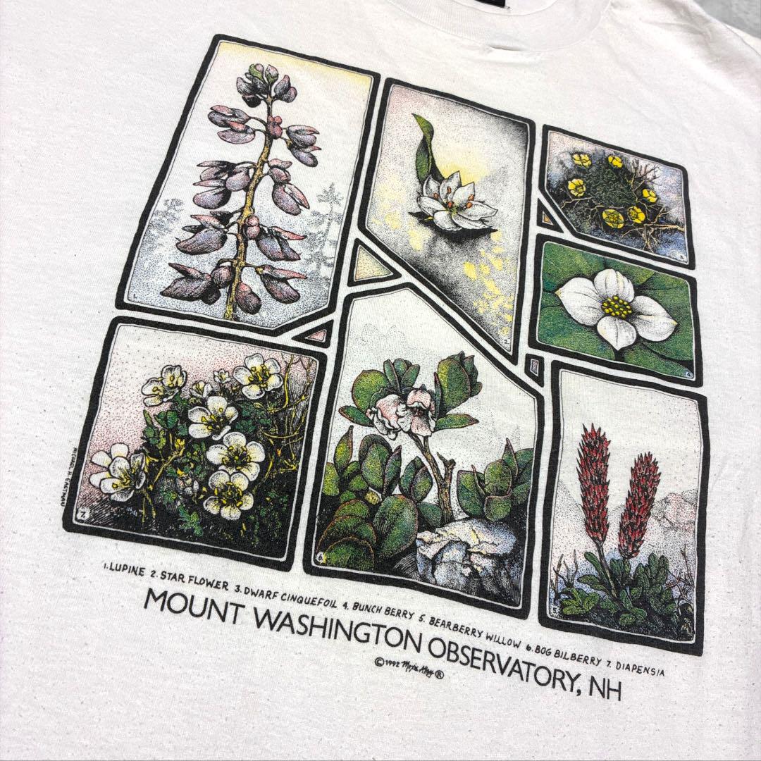 USA製 90s 花柄プリントTシャツ XLサイズ シングルステッチ