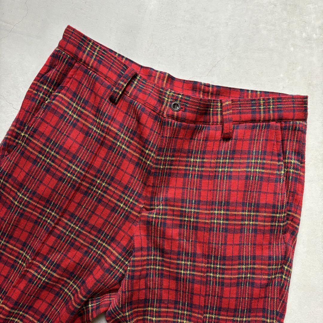 低価格 BEAMS GOLF ビームスゴルフ チェック総柄 スキニー ストレッチ メンズウェア