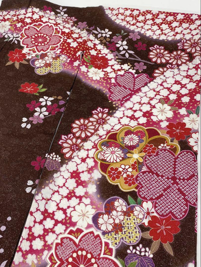 振袖 豪華 銀通し 金彩 紋意匠 絞り加工 桜 身丈175cm トールサイズ 振袖 豪華 銀通し 金彩 紋意匠 絞り加工 桜 身丈175cm トールサイズ
