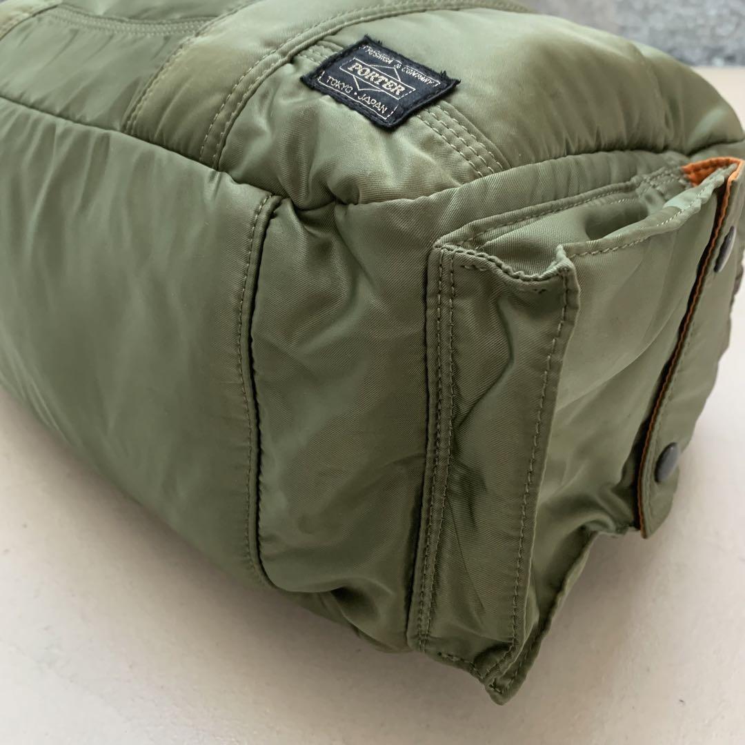 【美品】PORTER TANKER DUFFLE BAG(L) セージグリーン Porter and Yoshida Tanker Duffle Bag - 622-76996