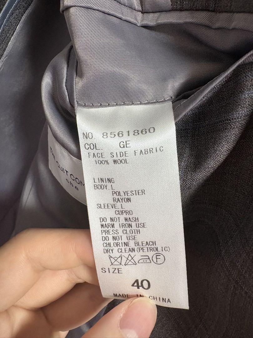 【美品】THE SUIT COMPANY グレー チェック セットアップ