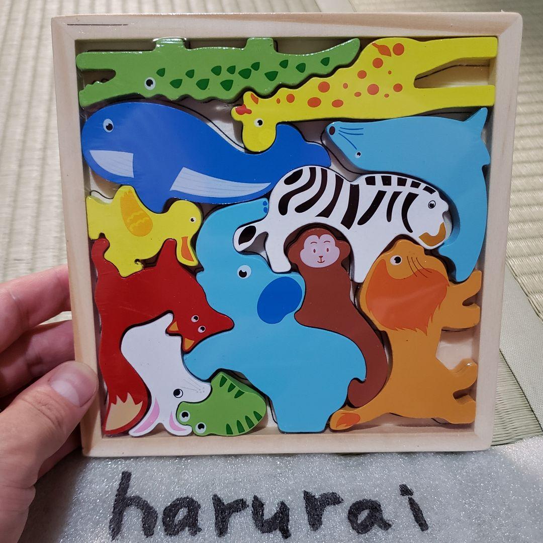 3d木製型はめパズル 動物 メルカリ