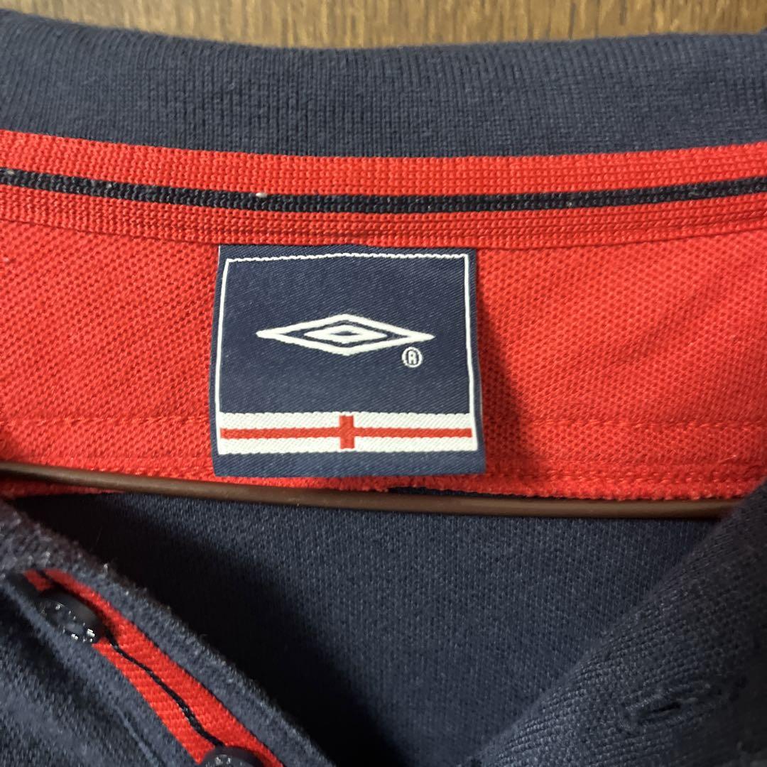 Umbro イングランド ポロシャツ ネイビー/レッド