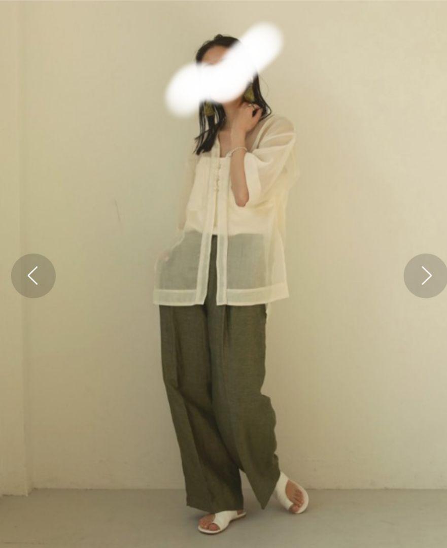 1度試着のみ美品】 トゥデイフル オーガンジーチャイナシャツ