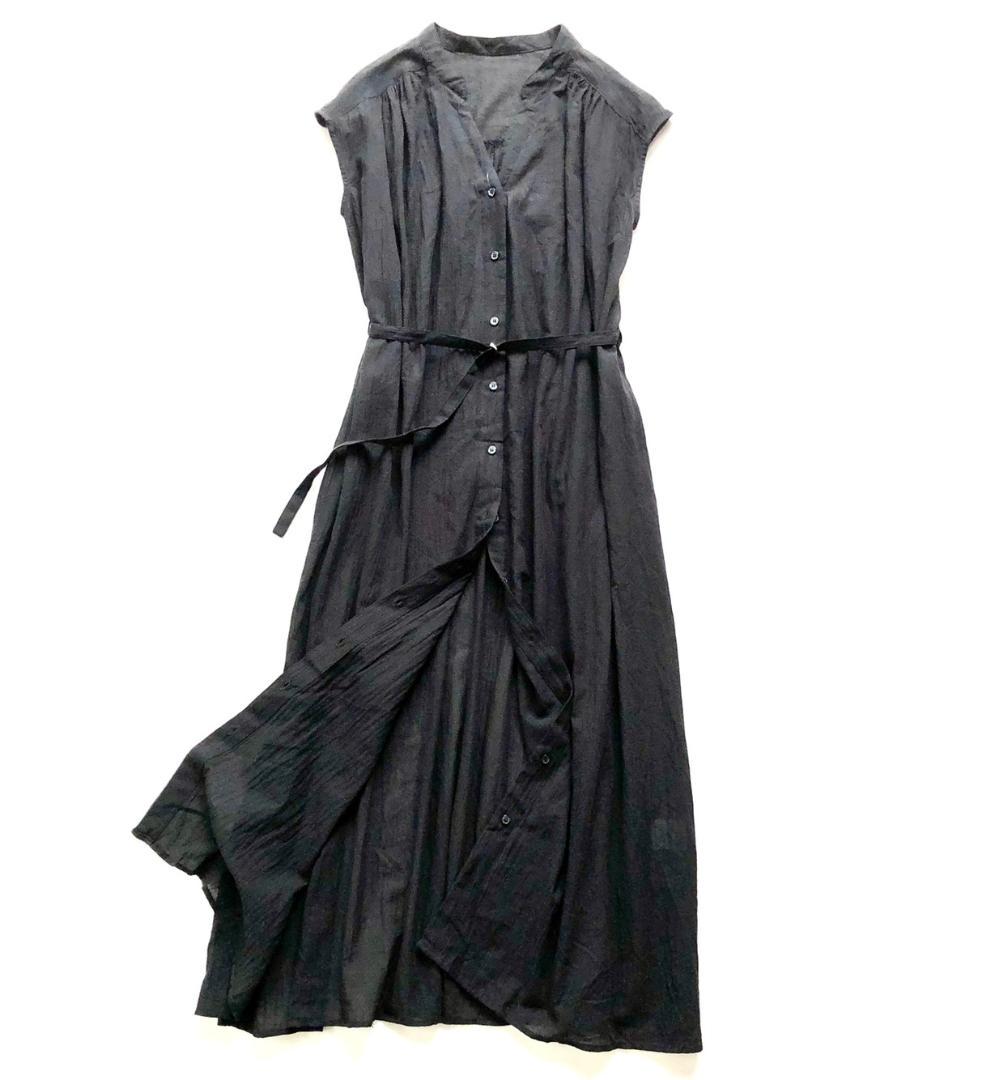 メルカリ 透け感シワ感インド綿レイヤードシャツワンピ 黒 ロングワンピース 3 680 中古や未使用のフリマ