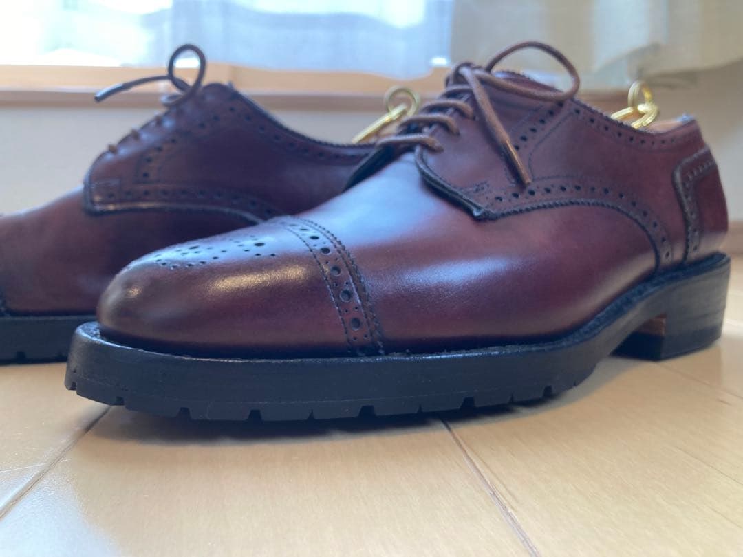 アレンエドモンズ メダリオンダービー 外羽根セミブローグシューズ カスタム26.5cm Allen Edmonds