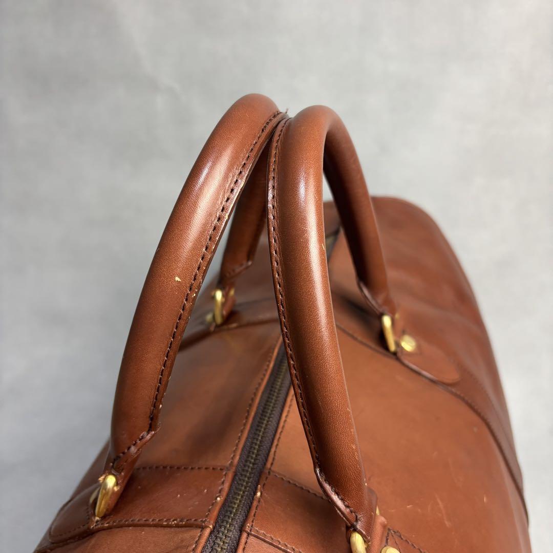 極美品 シーザー 2way ボストンバッグ ブラウン 本革 ゴールド金具 大容量 美品✨ボストンバッグ 2way 本革 レザー ブラウン ゴールド金具
