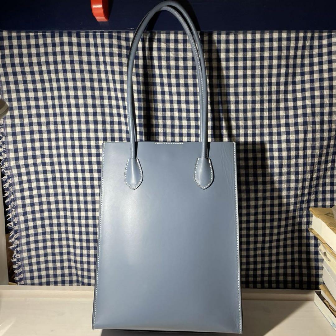 【タグ有 未使用品】MARCO BIANCHINI/縦長レザートート 美品】Marco Bianchini 縦型トートバッグ