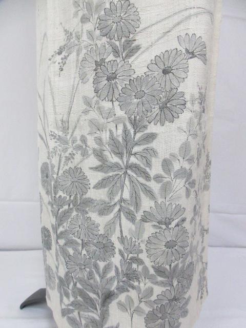 単衣＊夏物＊墨絵風＊夏模様＊生紬＊訪問着＊夏着物＊１６２ｃｍ＊裄６８