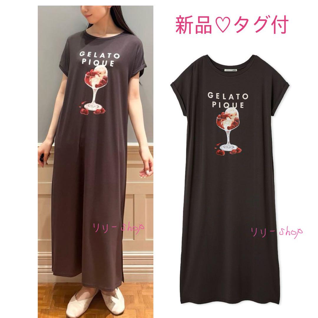 新品タグ付♡ ジェラートピケ ロゴワンピ