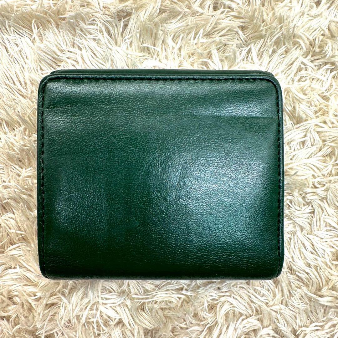 美品】ヴィヴィアンウエストウッド 二つ折り財布 グリーン エマ