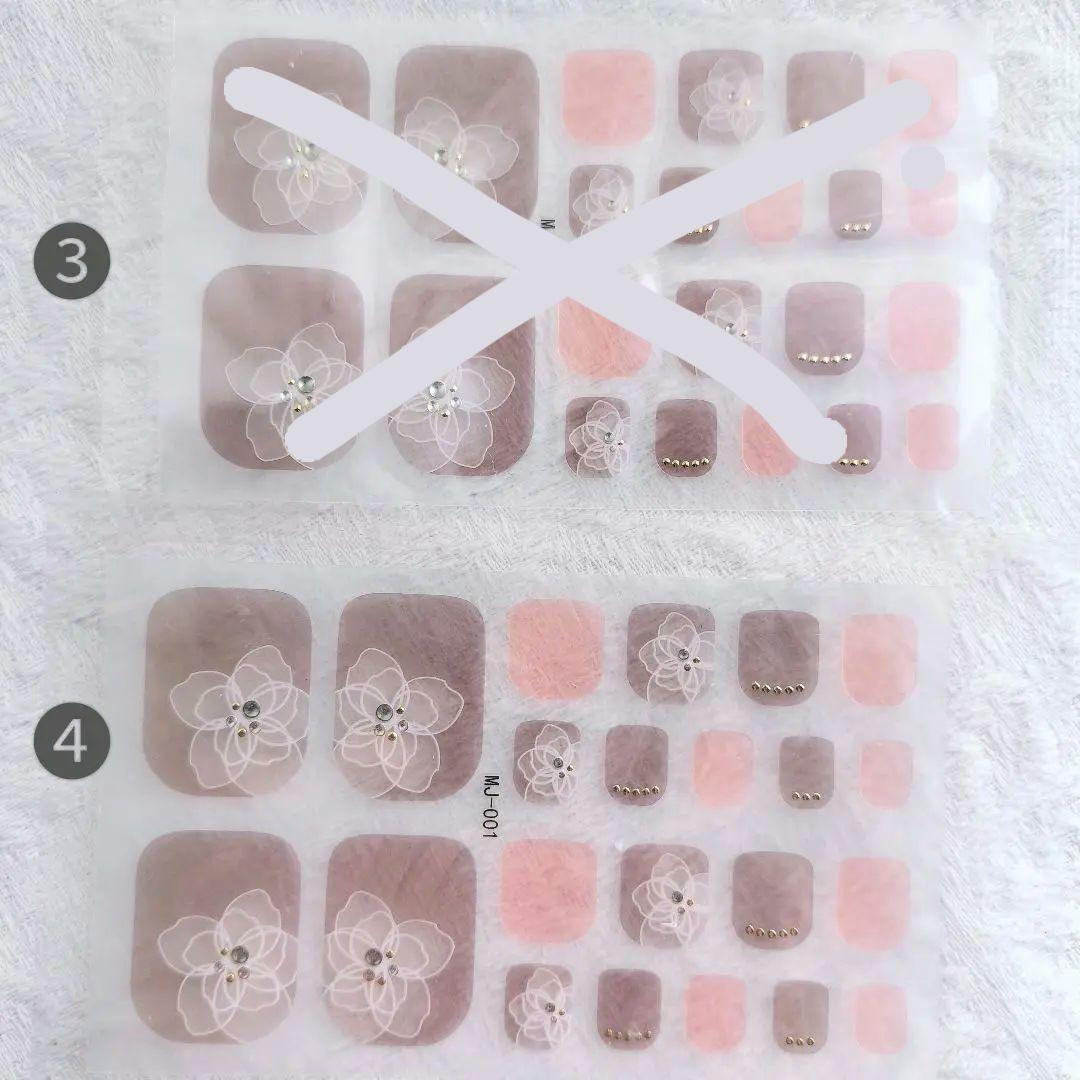 匿名取引★新品★ネイルシール12枚フット用