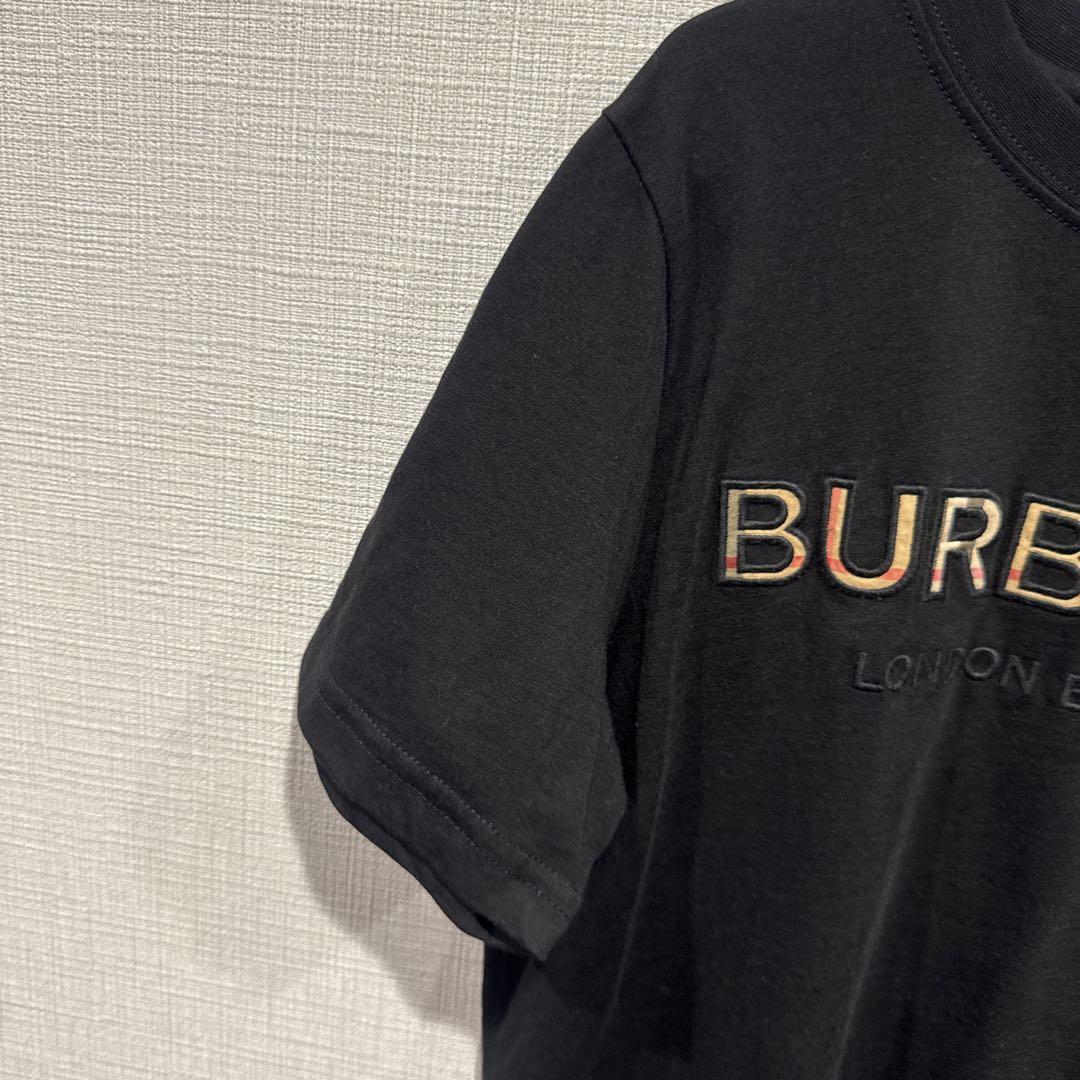 BURBERRY ブラック Tシャツ 10Y 140 ロゴ チェック 半袖 - メルカリ