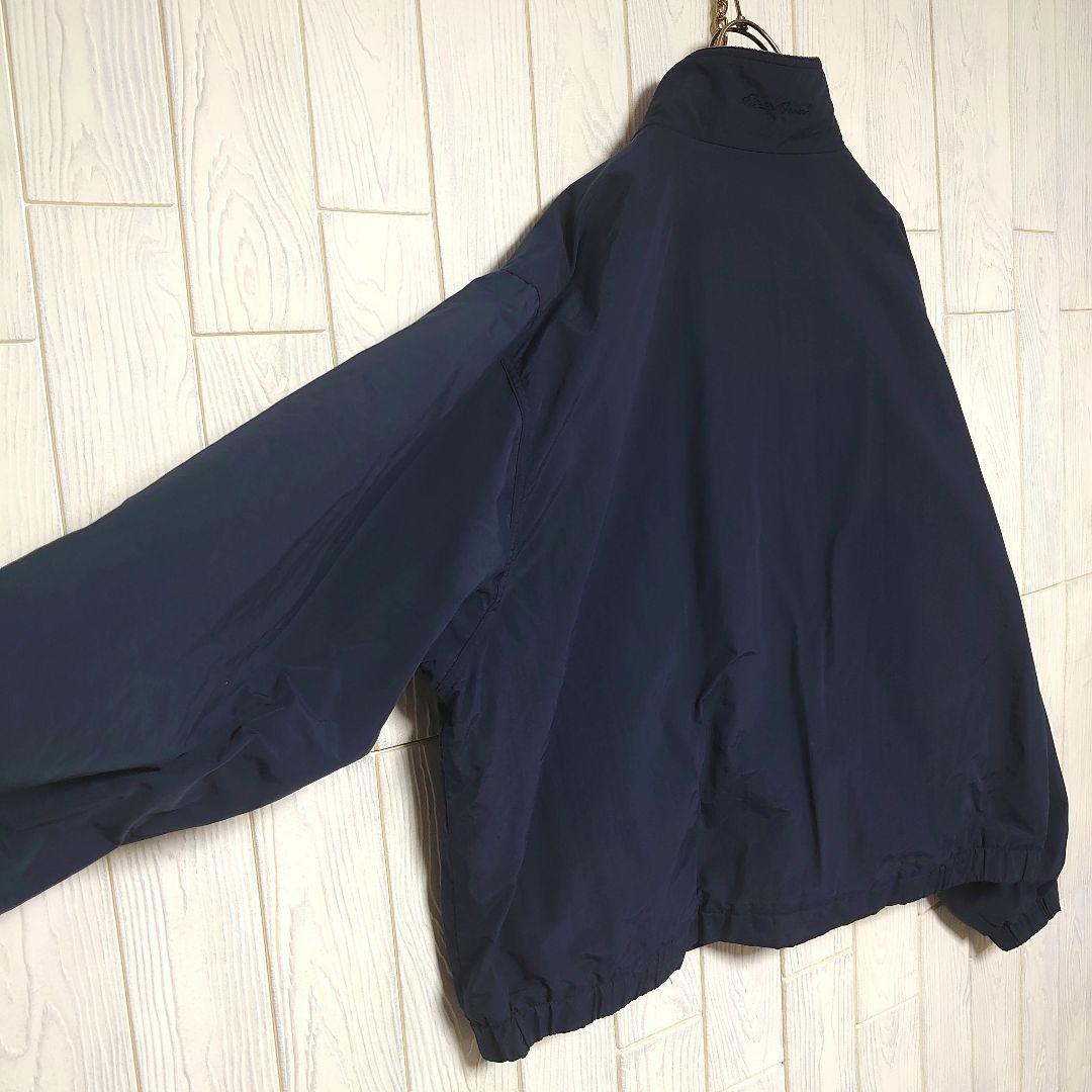 人気 エディーバウアー ナイロン ジャケット 2XL ネイビー 裏フリース 古着