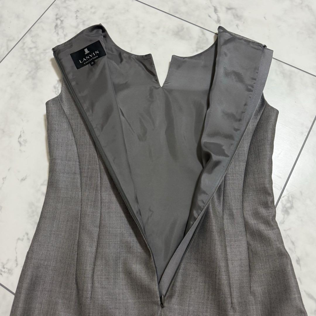 LANVIN ランバンコレクション シルク カシミヤ混 ワンピース