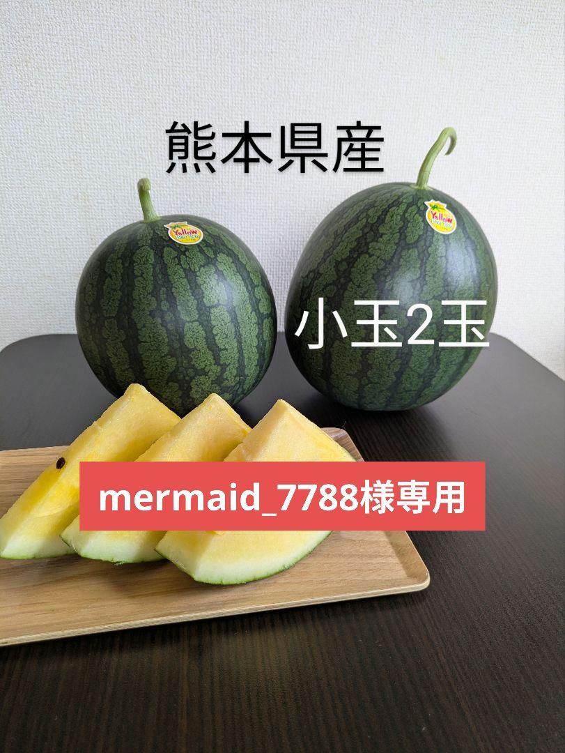 【mermaid_7788様専用】小玉スイカ2玉　黄色果肉　合計6kg以上