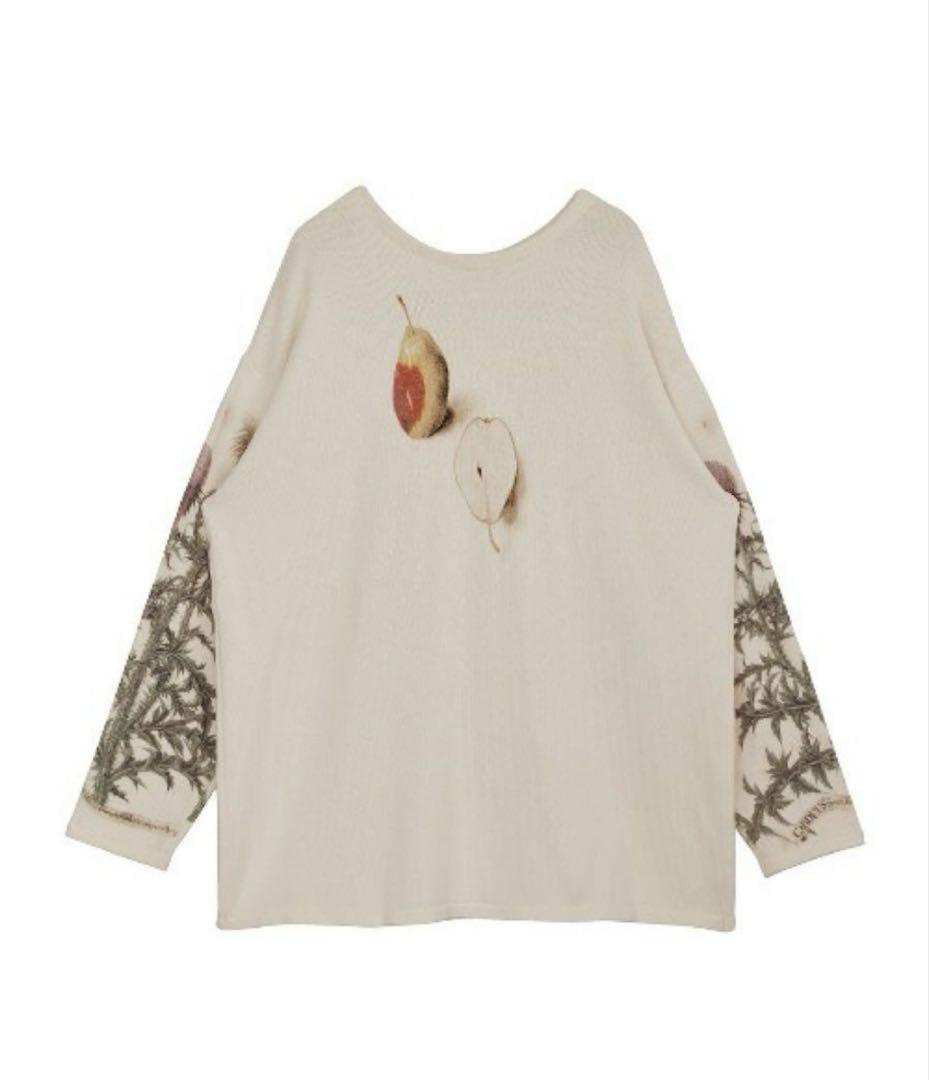 ファッション人気ブランドランキング VINTAGE ILLUSTRATION PRINT KNIT TOP トップス