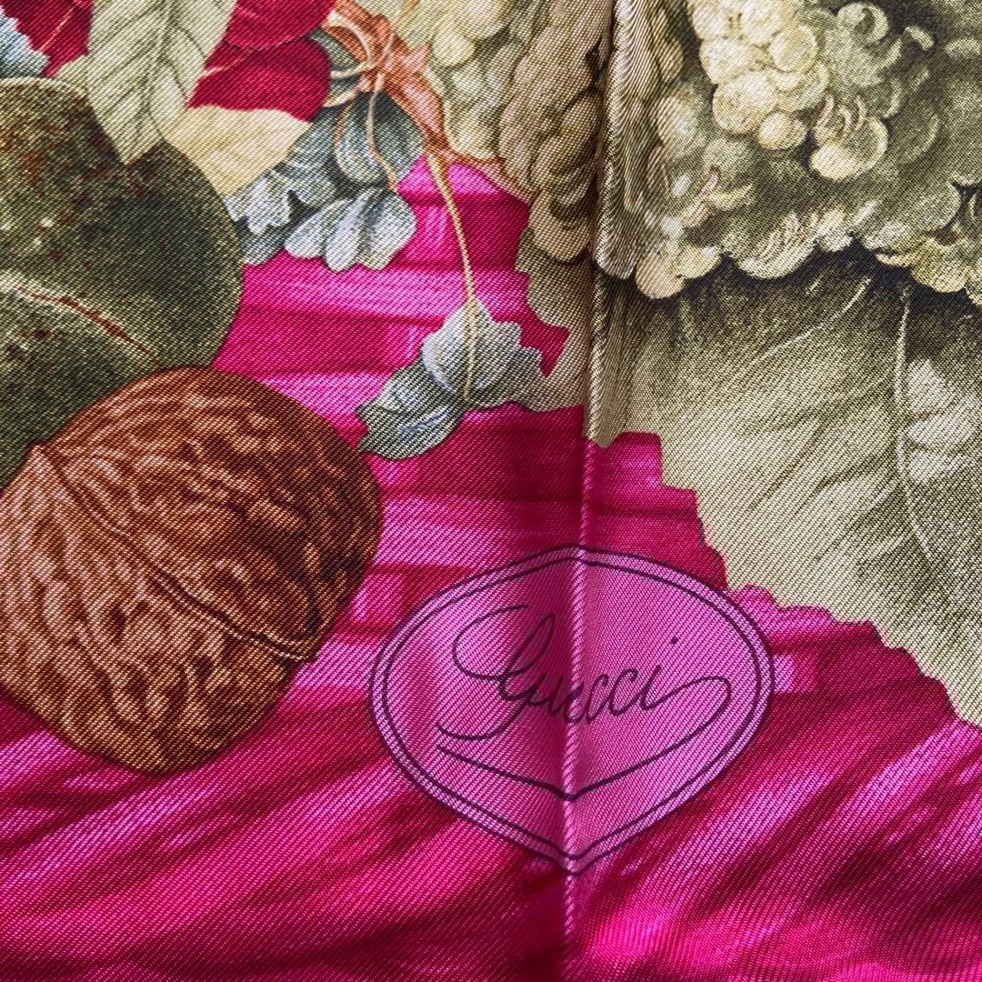 グッチ スカーフ 果物デザイン グッチ スカーフ 果物デザイン