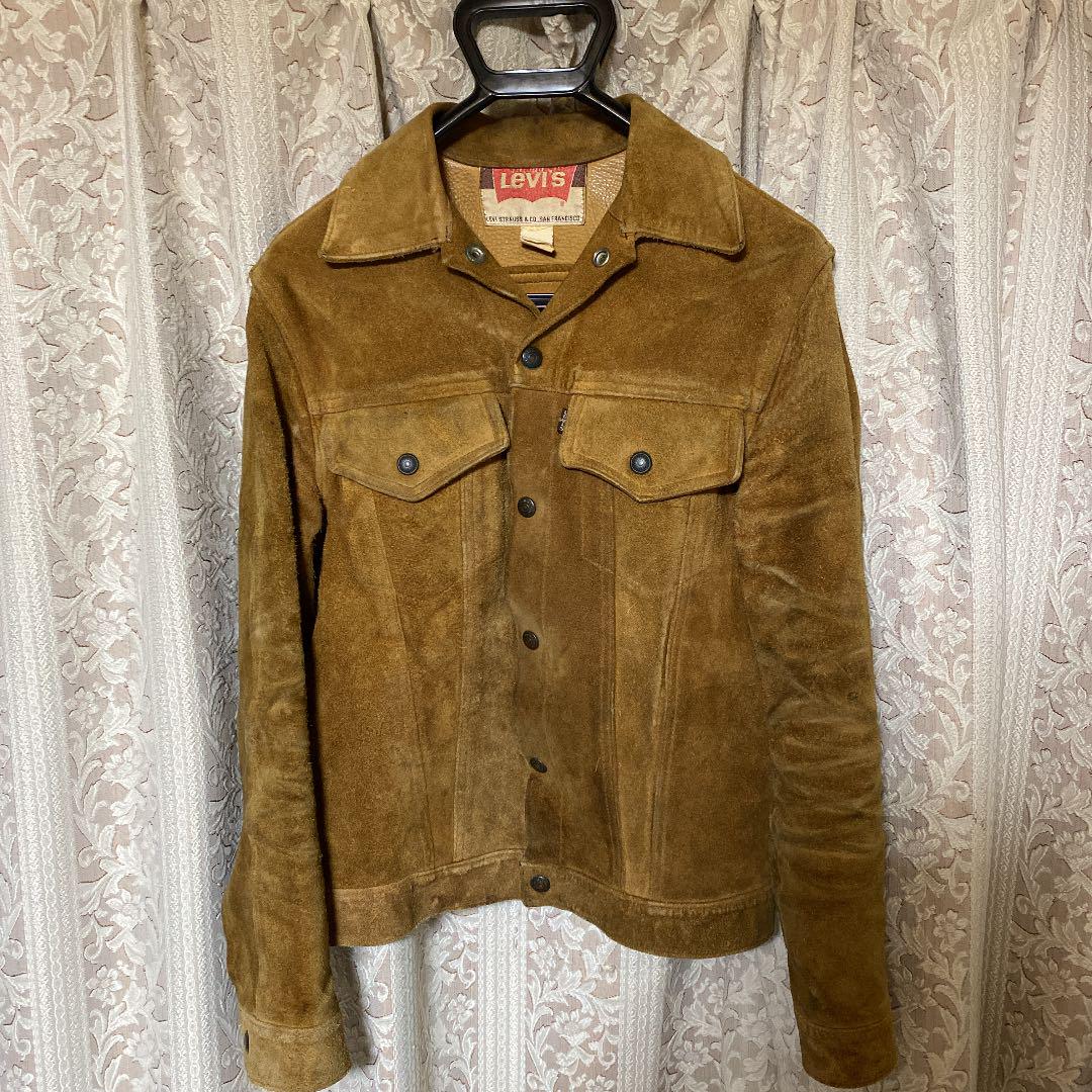 れはありま】 Levi's - ビンテージ!リーバイス 3rdタイプ スエード 2022人気の スウェードジャケット 3rd リーバイス XL 70s 希少 Gジャン/デニムジャケット