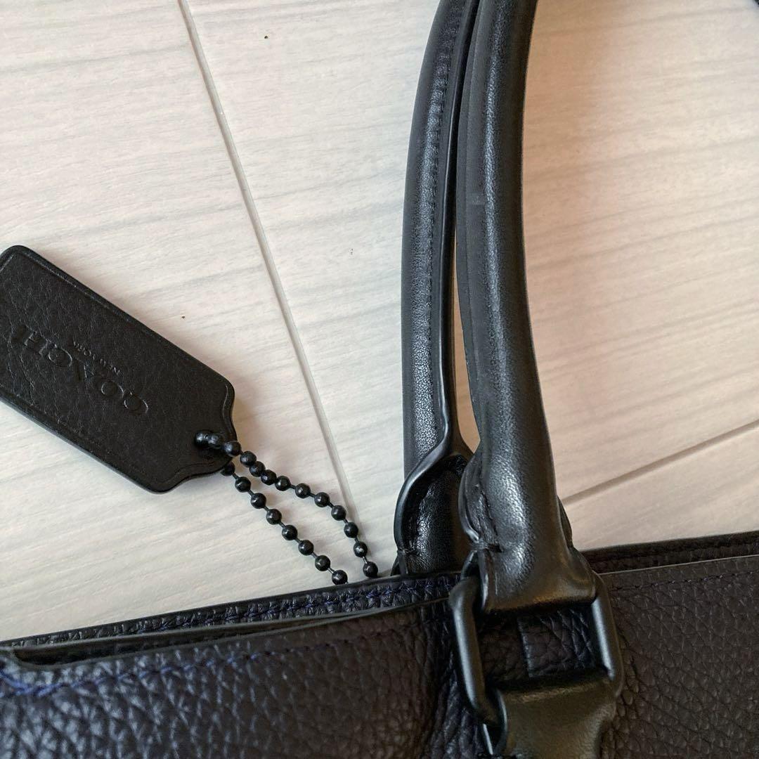 COACH しぼ革　ビジネストートバッグ　紺色　美品