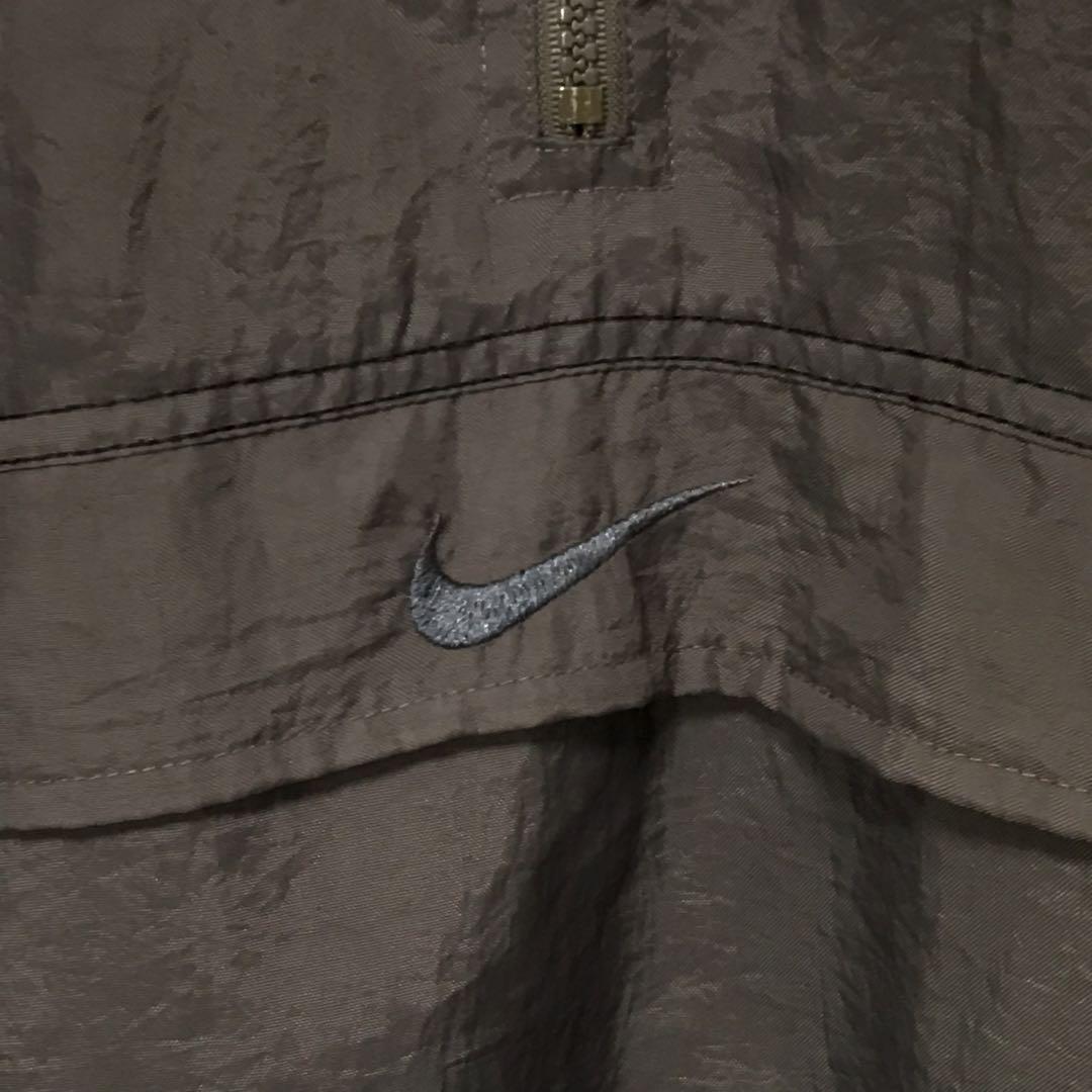 90s NIKE ナイキ　ビンテージナイロンアノラックパーカー　スウォッシュロゴ