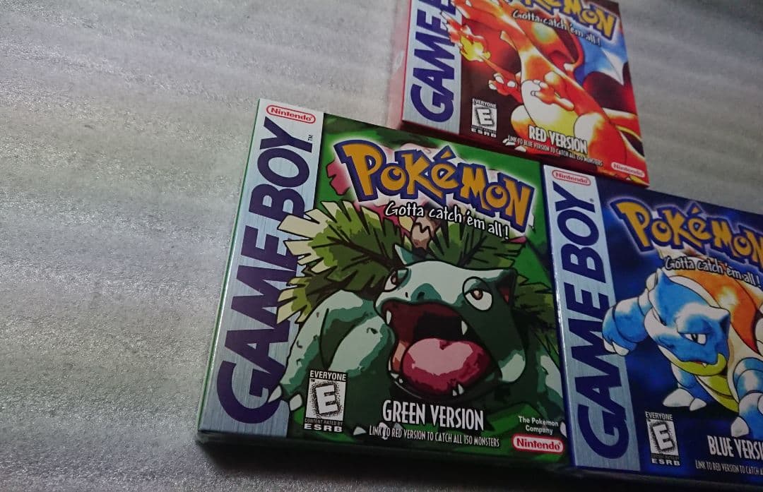 ポケモン アメリカ版 赤・緑・青版 3本セット 未開封 シュリンク ポケモン アメリカ版 赤・緑・青版 3本セット 未開封 シュリンク