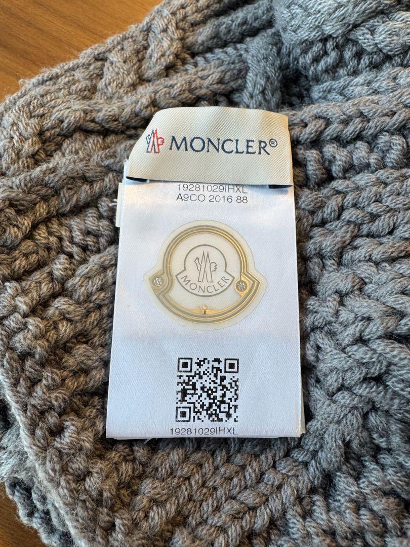 モンクレール MONCLER SCIARPA ロゴワッペン付き ウール