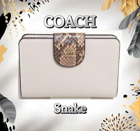 年末セール開始 匿名配送 新品 ✳️ COACH コーチ パイソン調 財布