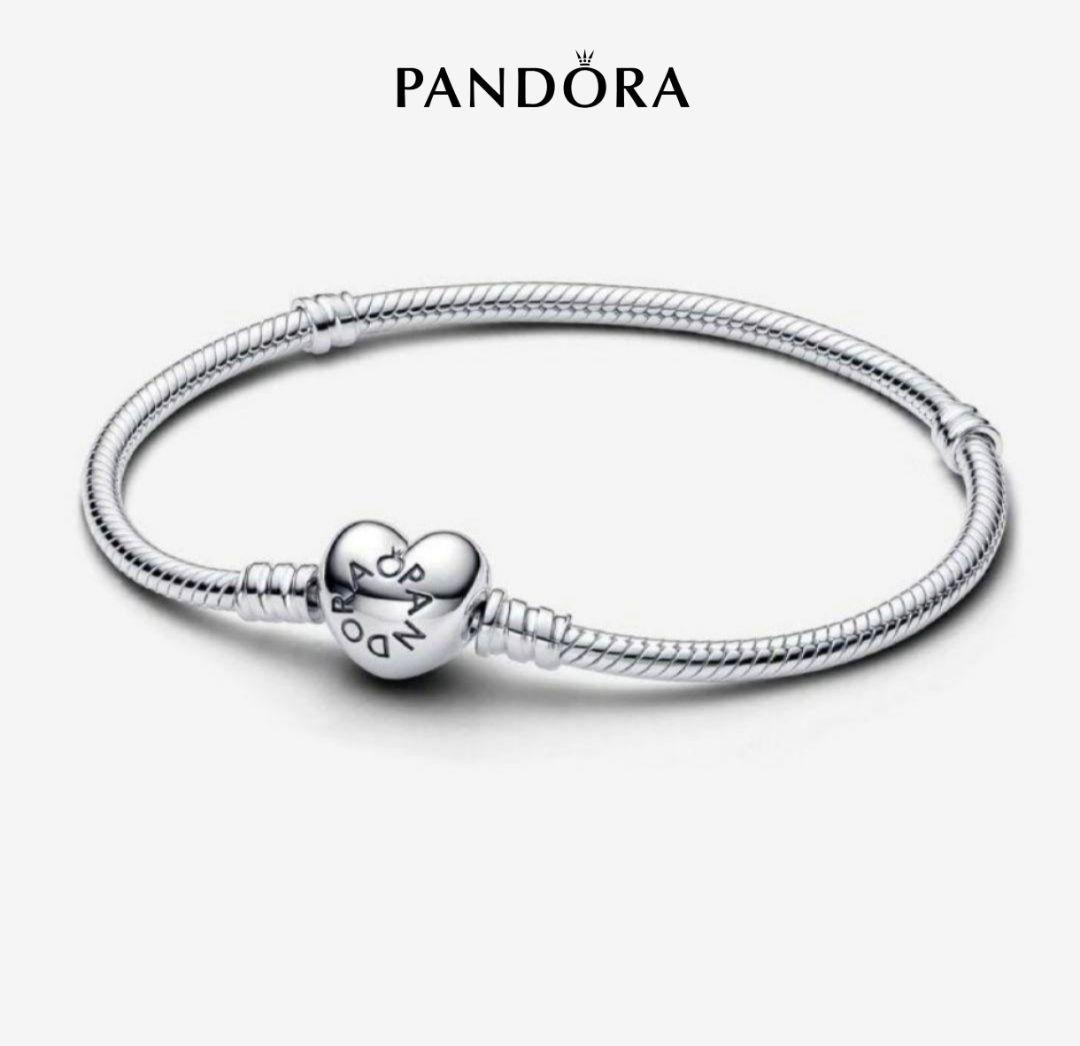 Pandora ハートチャーム ブレスレット 18(手首16cm) - メルカリ