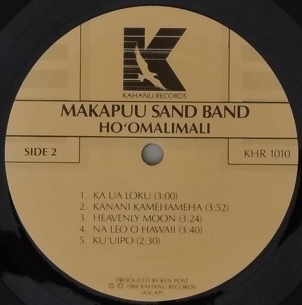 Ho`omalimali / Makapuu Sand Band /PROMO盤