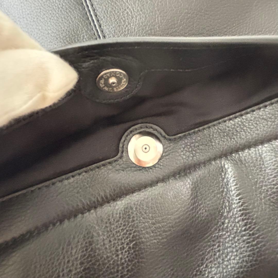 【美品】コーチ メッセンジャーバッグ ショルダーバッグ レザー ブラック