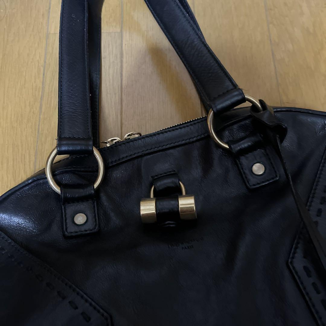 お値打ちサンローラン　黒レザー　ミューズ
