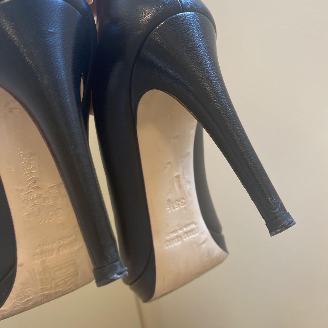 miumiu黒パンプス351/2 （22.5〜23㎝）