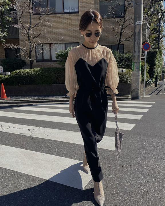 人気デザイナー AIRY vintage Ameri SLEEVE DRESS TIGHT - ロングワンピース 人気デザイナー AIRY vintage Ameri SLEEVE DRESS TIGHT - ロングワンピース