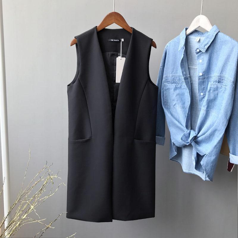 1044円 【71%OFF!】 ロングジレ L ブラック
