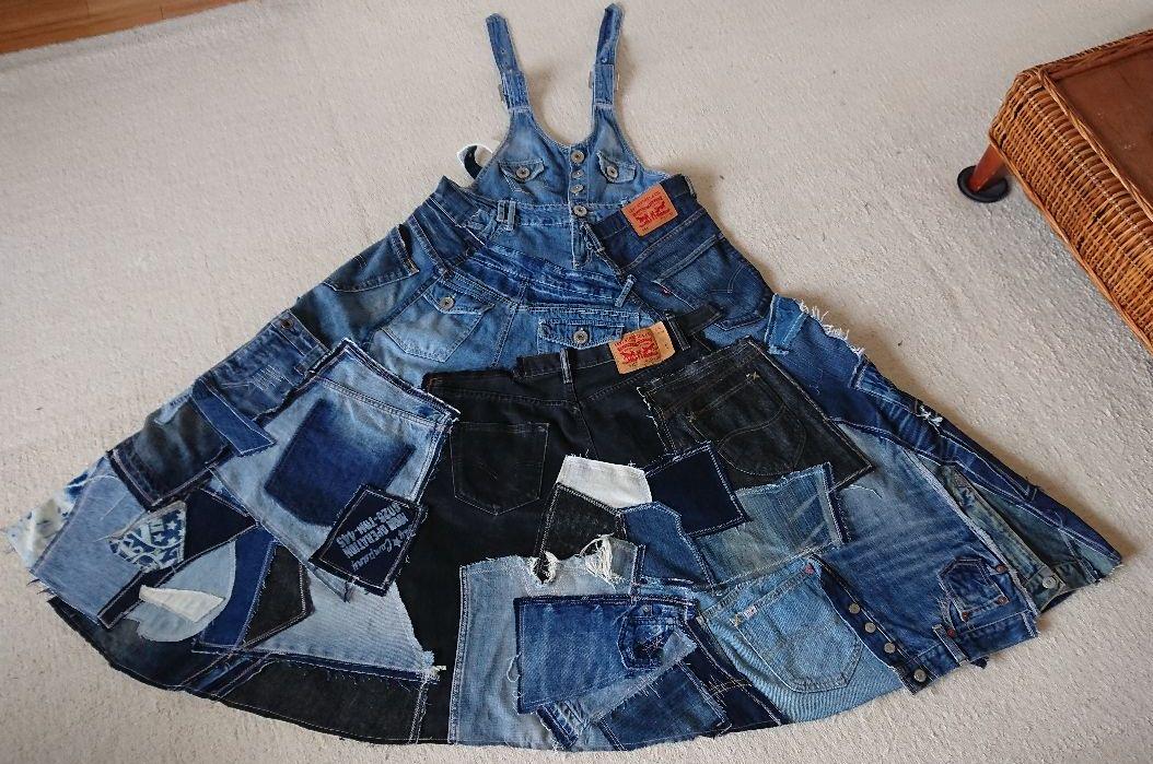 在庫即納 一点物 たっぷりLevi's♡ステップ重ね×パッチワーク 4yGf3-m57408383447 100%新品人気