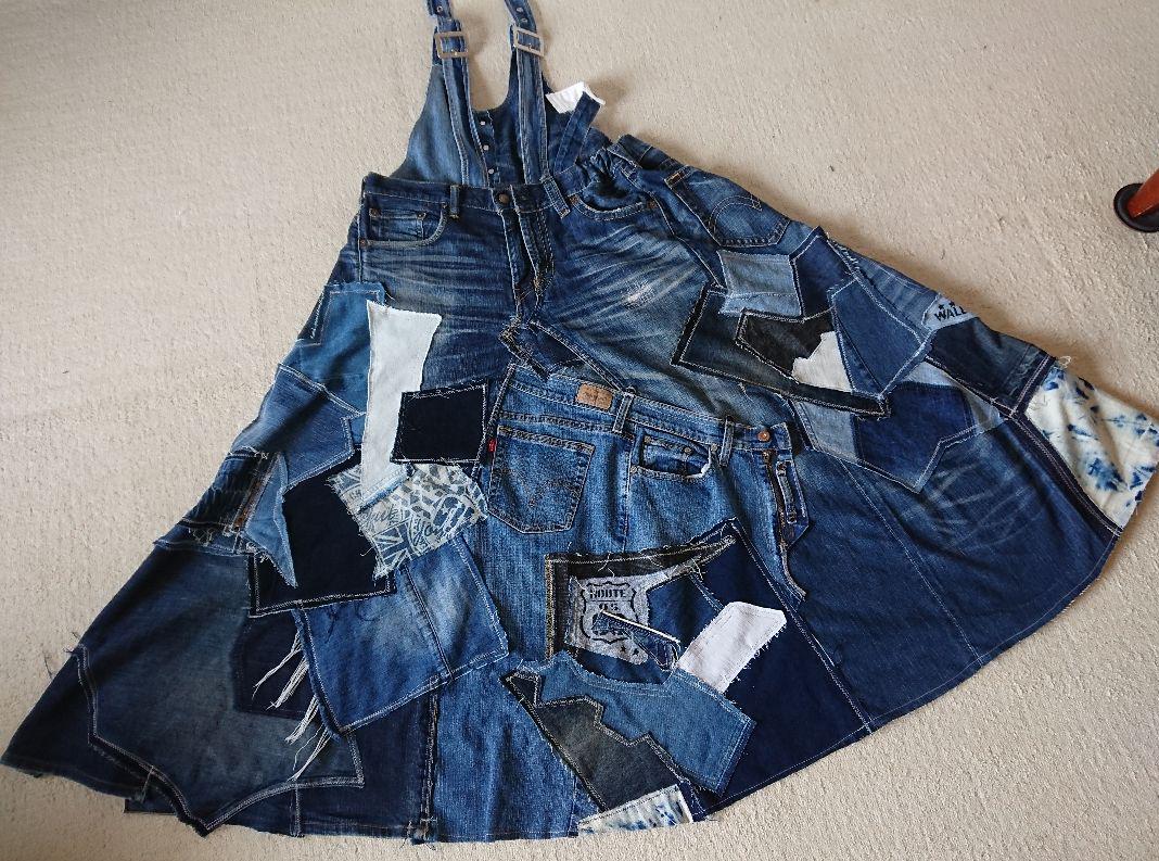 在庫即納 一点物 たっぷりLevi's♡ステップ重ね×パッチワーク 4yGf3-m57408383447 100%新品人気