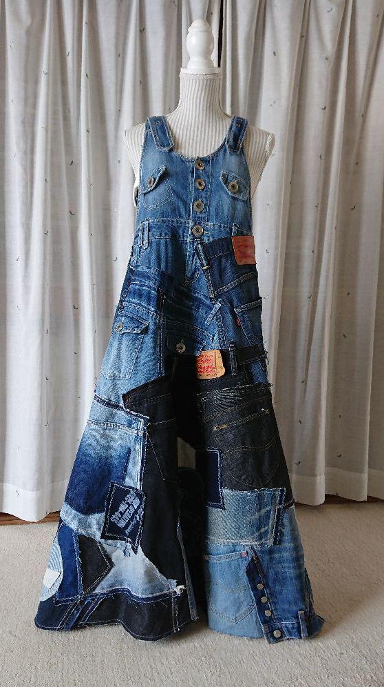 在庫即納 一点物 たっぷりLevi's♡ステップ重ね×パッチワーク 4yGf3-m57408383447 100%新品人気