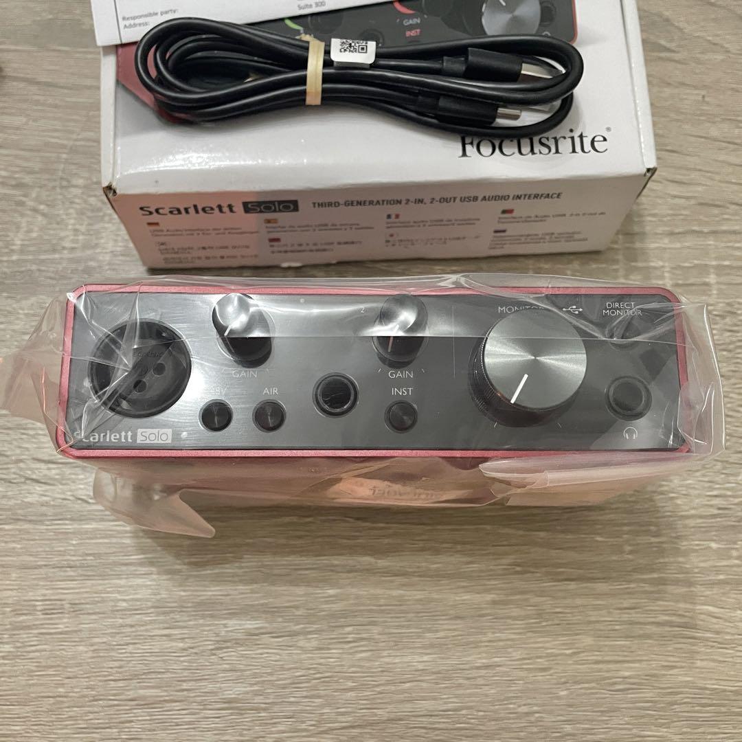DTM・DAW Scarlett Solo 3rd generation 2-IN,2-OUT